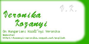 veronika kozanyi business card